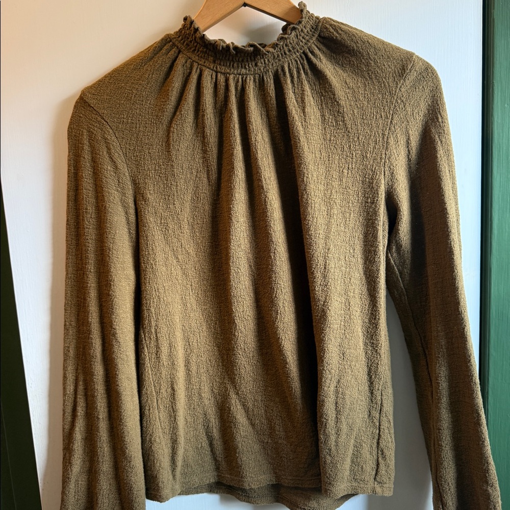 Madewell Texture & Thread Small Green Long Sleeve